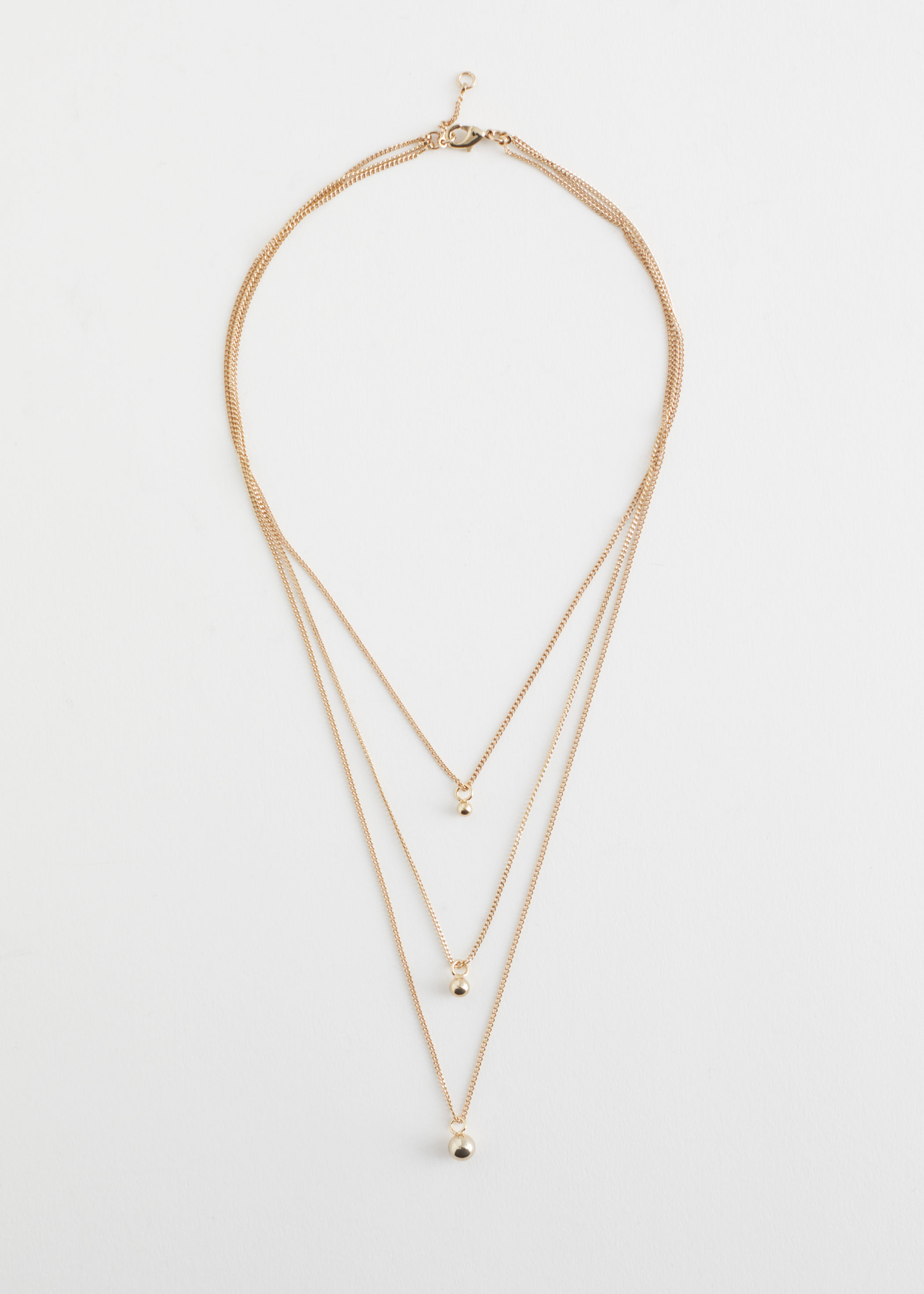 Triple Chain Pendant Necklace